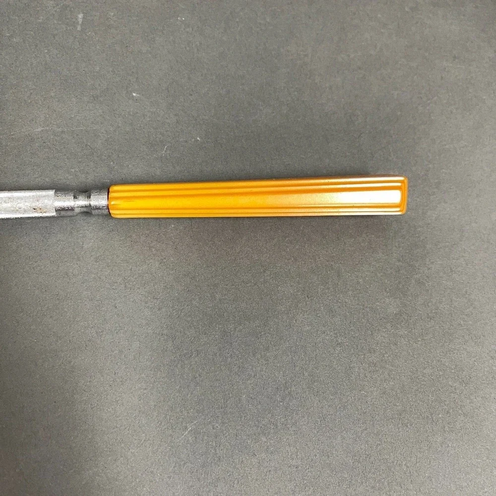 Vintage Knife Sharpener‎ Yellow Bakelite? Stainless Steel